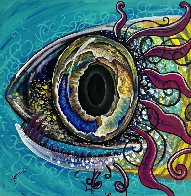 OJO DE PEZ - a Paintings by dahiana jaime  dahiana jaime